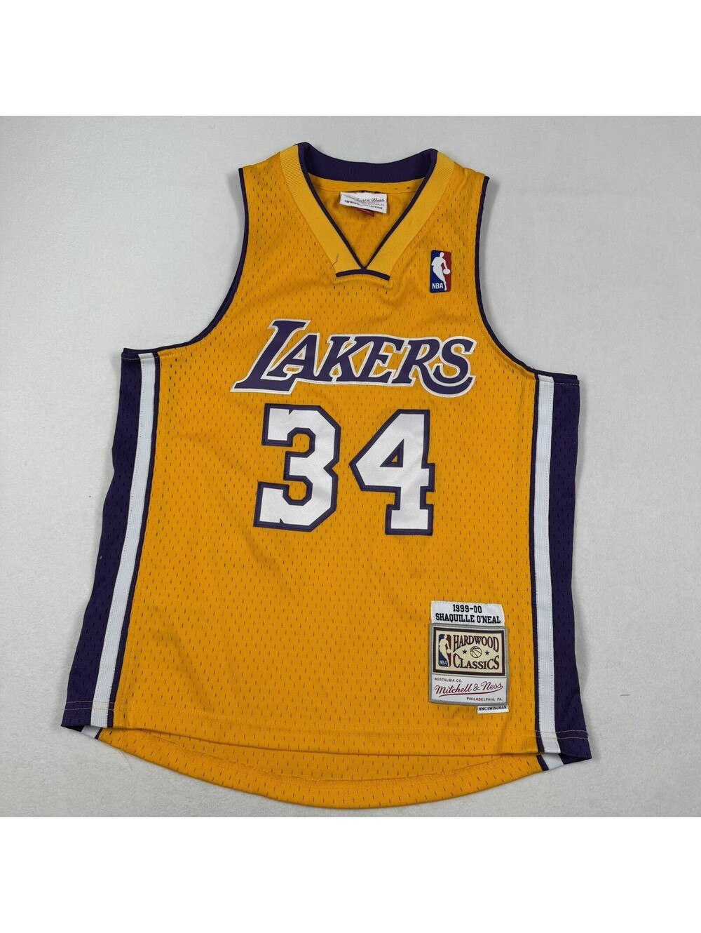 NWT Mitchell & Ness Hardwood Classics Shaquille O’Neal Lakers Jersey Youth M